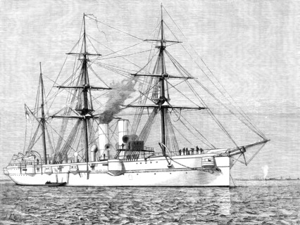H.M.S. Leander, 1883. Creator: Unknown.