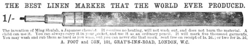 The Best Linen Marker that the World Ever Produced, 1883. Creator: Unknown.