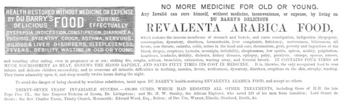 Revalenta Arabica Food, 1883. Creator: Unknown.