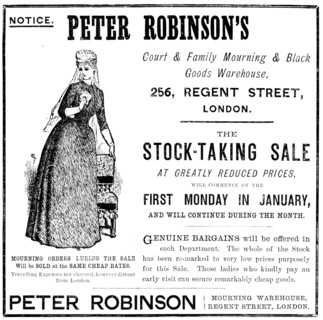 Advertisement for Peter Robinson’s, 1890. Creator: Unknown.