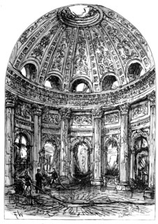 The Royal Palace of Laeken, Brussels, destroyed by fire: the Vestibule, 1890. Creator: Unknown.