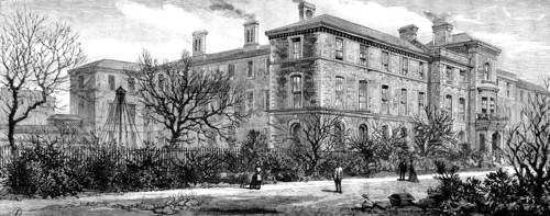 Fire at Forest Gate...School of the Whitechapel and Poplar Unions: view of the building, 1890. Creator: Unknown.