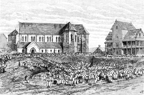 Consecration of the English Cathedral in Madagascar, 1890. Creator: Unknown.