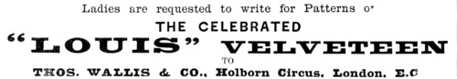 Advertisement for the Celebrated "Louis" Velveteen, 1890. Creator: Unknown.