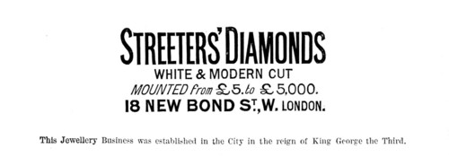 Advertisement for Streeters’ Diamonds, 1890. Creator: Unknown.