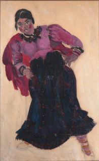Costume design for the opera "Quiet Flows the Don" by Ivan Dzerzhinsky, 1936. Creator: Fyodor Fyodorovsky.
