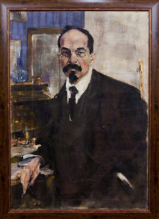 Portrait of Anatoly Vasilyevich Lunacharsky (1875-1933), 1920. Creator: Nikolay Feshin.