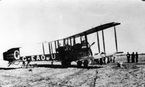 Aircraft in which Sir Ross and Sir Keith Smith flew from England to Australia in 1919. Creator: Unknown.
