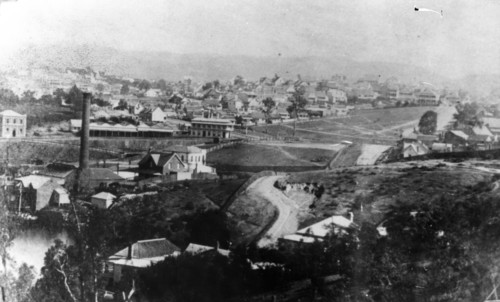 Petrie Bight, looking over the Gas Works, Brisbane, Queensland, c1880. Creator: Unknown.