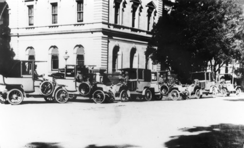 Brisbane's First Taxis, 1908. Creator: Unknown.