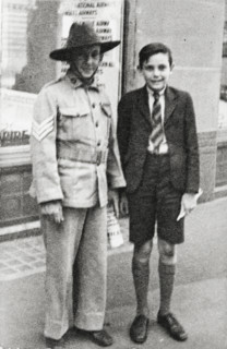 Bernard Laurence 'Barney' Nugent and son Ken, 1943. Creator: Murphy.