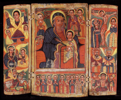 Triptych: Icon of the Virgin Mary, late 17th century. Creator: Unknown.