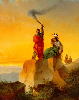 Indian Telegraph, 1860. Creator: John Mix Stanley.