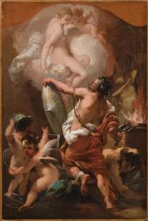 Venus Ordering Armor for Aeneas at Vulcan's Forge, c1775. Creator: Gaetano Gandolfi.