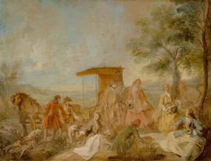 The Repast of the Hunting Party, c1725. Creator: Nicolas Lancret.