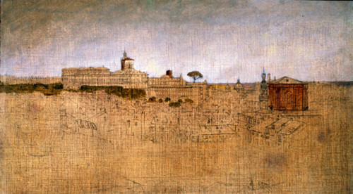 View of the Quirinal from the Pincian Gardens, 1841 or 1842. Creator: Thomas Cole.