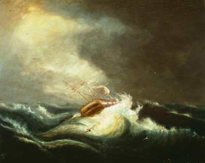 Ship in Storm, between 1823 and 1826. Creator: Chester Harding.