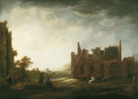 Landscape with the Ruins of Rijnsburg Abbey, c1645. Creator: Aelbert Cuyp.