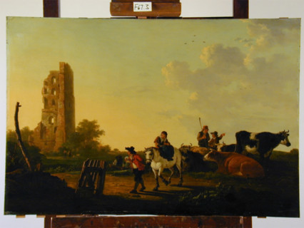 Landscape with Cattle and Figures, c1640-1690. Creator: Aelbert Cuyp.
