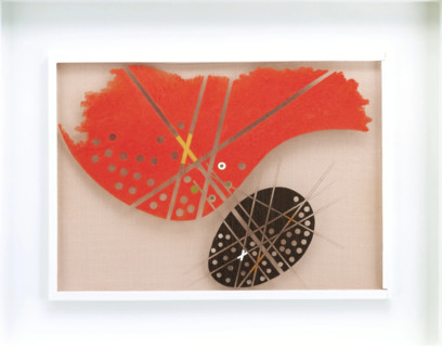 Space Modulator, Red over Black, 1946. Creator: Laszlo Moholy-Nagy.