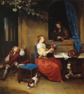 Courtship, c1665. Creator: Gaspar Netscher.