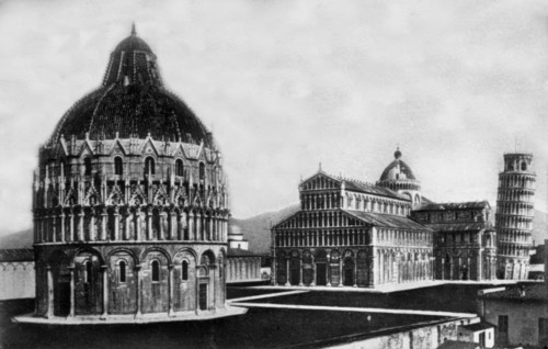 Pisa Duomo Battistero ( leaning tower in background ). Creator: Unknown.
