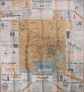 Tourist Map of the New Forest and District, c1900. Creator: Unknown.
