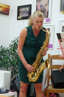 Jo Fooks, Jo Harrop and Friends, Clocktower Cafe Jazz Club, Croydon, London, 29 May 2025. Creator: Brian O'Connor.