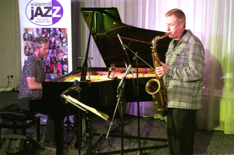 Gwilym Simcock, Tommy Smith, Simcock - Smith Duo, Watermill Jazz Club, Dorking, Surrey, 14 Oct 2025. Creator: Brian O'Connor.