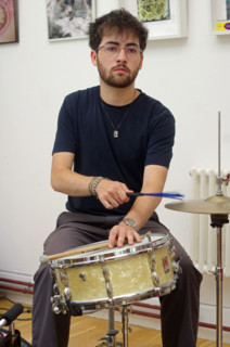 Finn Genockey, Ruta Di Trio, Clocktower Cafe Jazz Club, Croydon, London, 24 July 2025. Creator: Brian O'Connor.
