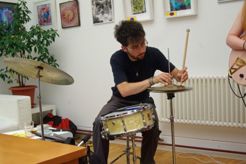 Finn Genockey, Ruta Di Trio, Clocktower Cafe Jazz Club, Croydon, London, 24 July 2025. Creator: Brian O'Connor.