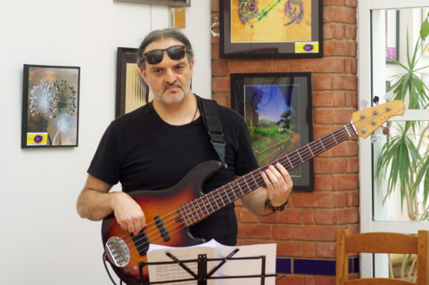 Giovanni Crescenzi, Ruta Di Trio, Clocktower Cafe Jazz Club, Croydon, London, 24 July 2025. Creator: Brian O'Connor.