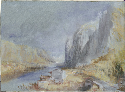 Roche à Bayard, Dinant, c1839. Creator: JMW Turner.