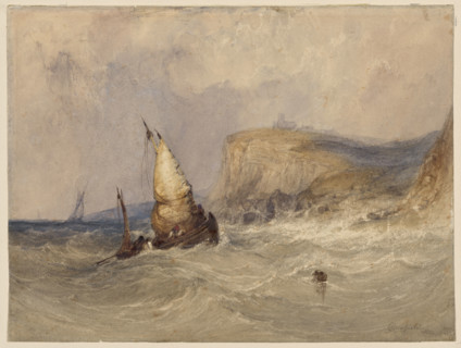 Ships Off Whitby, mid 19th century. Creator: Clarkson Stanfield.