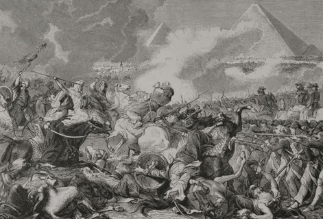 Napoleonic Wars: Charge of the Mamluks, Battle of the Pyramids (21 July 1798), 1879.  Creator: Auguste Pontenier.