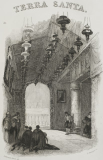 Shrine of the Nativity, Bethlehem, 1840.  Creator: Émile Rouargue.
