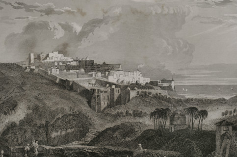 Jaffa - General view of the city, 1840. Creator: Charles Nicolas Ransonnette.