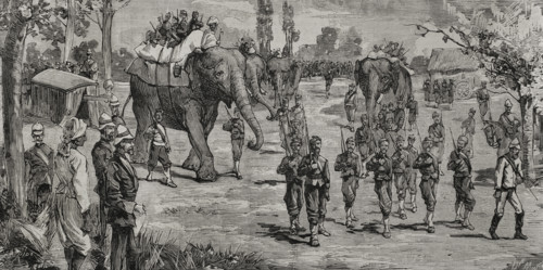 Second Afghan War (1878-1880): Expedition of Gurkha troops from Almorah to Lahore, 1878. Creator: Bernardo Rico.