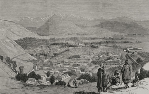 View of the city from the Citadel, Kabul, Afghanistan, 1878.  Creator: Andrés Ovejero.