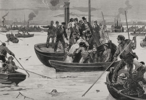 Sinking of SS Princess Alice (3 September 1878), London, 1878.  Creator: Bernardo Rico.