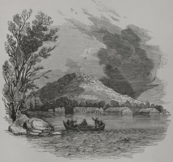 View of the town, Sulu, Sulu Island, Philippines, 1856. Creator: Cabanach.