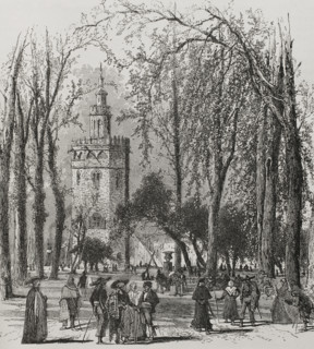 Torre del Oro ("Tower of Gold"), Seville, Andalusia, Spain, 1890. Creator: Harley.