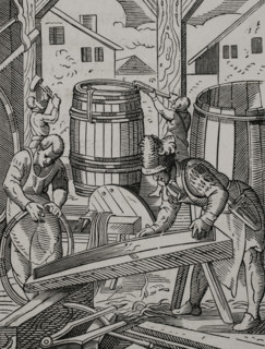 Cooper's workshop, 16th century (1877). Creator: Jost Ammon.
