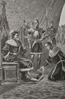 James before Ferdinand I of Aragon, Count of Urgell's revolt (1413-1414), 1890.  Creator: Joan Serra y Pausas.