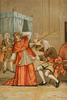 Quarrel between Cardinal Alberoni and the Mayordomo mayor of the King..., 1891.  Creator: Juan Alaminos.