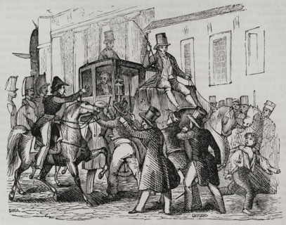 Attack on Martínez de la Rosa, 1845.  Creators: Eusebio Zarza, Chamorro.