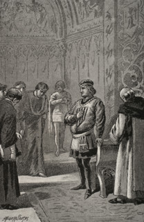 King John I of Aragon (1350-1396) at the Courts of Monzón in 1383, 1890. Creator: Joan Serra y Pausas.