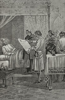 Martin the Human on his deathbed, 1410, (1890).  Creator: Joan Serra y Pausas.