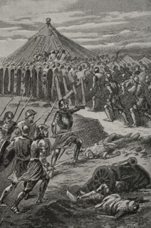 The Aragonese, on the island of Djerba, seizing the Tunisian king's camp, 1890.  Creator: Joan Serra y Pausas.