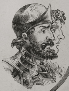 Alfonso I the Catholic, (693-757), King of Asturias (739-757), and his wife Ermesinda..., 1853. Creator: Unknown.